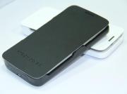 4500mAh External Backup Battery Power Pack Case w/ Leather for Galaxy S4 I9500 - Black/White 03
