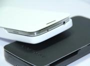 4500mAh External Backup Battery Power Pack Case w/ Leather for Galaxy S4 I9500 - Black/White 06