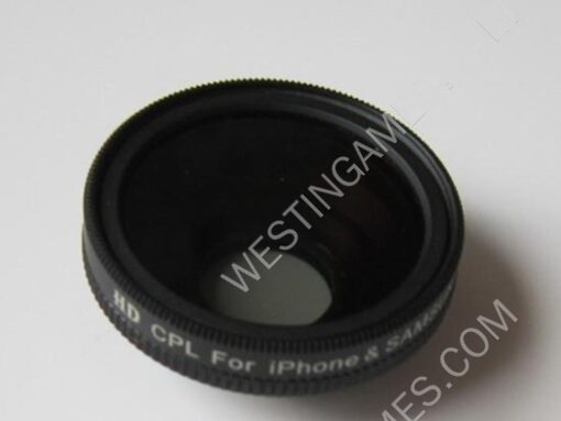 Universasl HD CPL Polarizer Lens Photographer Lens Clip for iPhone /iPad /Samsung - Black/White - Image 2