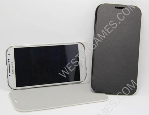 New 3200mAh External Backup Battery Power Pack Case w/ Leather for Galaxy S4 I9500 - Black/White - Image 3