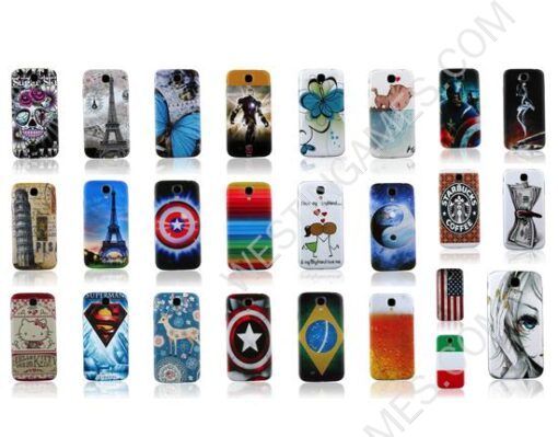 Relief Pattern Battery Back Housing Door Cover Case For Samsung Galaxy S4 I9500 - 27 Themes (B)