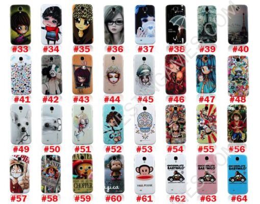 Relief Pattern Battery Back Housing Door Cover Case For Samsung Galaxy S4 I9500 -88 Themes (A) - Image 2