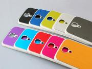 Metal Silk w/ White Side Battery Back Door Cover Case for Samsung S4 I9500 - 10 Colors 02