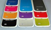 Metal Silk w/ White Side Battery Back Door Cover Case for Samsung S4 I9500 - 10 Colors 03