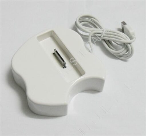 Data & Charger Dock Stand White for iPhone 3GS/4G/5G iPod Nano Touch - Image 2