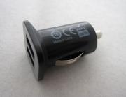 Universal USAMS Mini Dual USB Ports Car Charger Adapter for iPhone/ iPad/Samsung/ HTC/PSP/DSi -Black 02