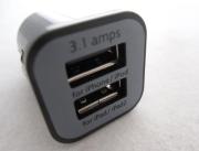 Universal USAMS Mini Dual USB Ports Car Charger Adapter for iPhone/ iPad/Samsung/ HTC/PSP/DSi -Black 03