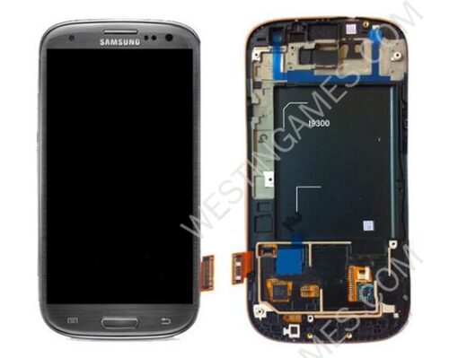 Full Original Samsung Galaxy S3 i9300 LCD Screen +Touch Digitizer with Frame/Button Assembly - Grey