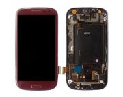 Full Original Samsung Galaxy S3 i9300 LCD Screen +Touch Digitizer with Frame/Button Assembly - Red