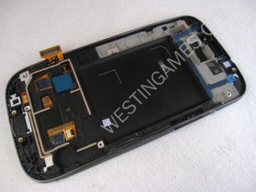Full Original Samsung Galaxy S3 i9300 LCD Screen +Touch Digitizer with Frame/Button Assembly - Black - Image 2