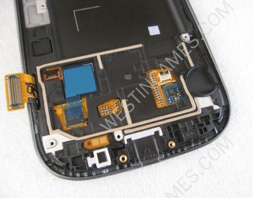 Full Original Samsung Galaxy S3 i9300 LCD Screen +Touch Digitizer with Frame/Button Assembly - Black - Image 3