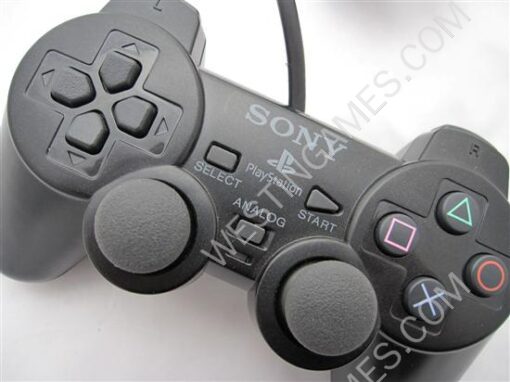 Wired Controller Joypad DualShock 2 w/ IC for Sony PS2 - Black (With Packing) - Image 4