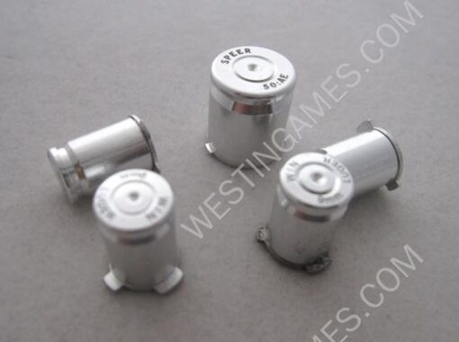 Xbox 360 Controller 9mm ABXY + Guide Bullet Button Mod Kit - Silver