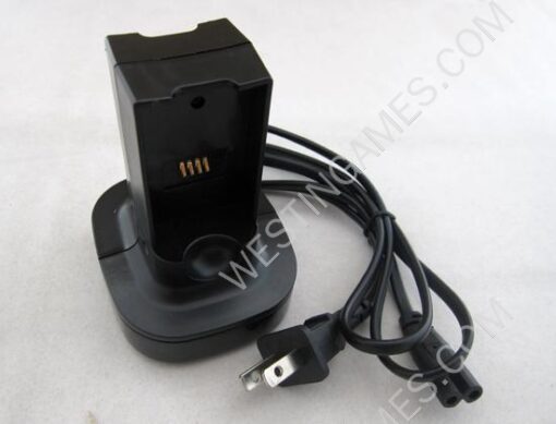 Dual Battery Charger Station 110~240V for Xbox 360 & Slim Wireless Controller - Black (US/EU Plug)