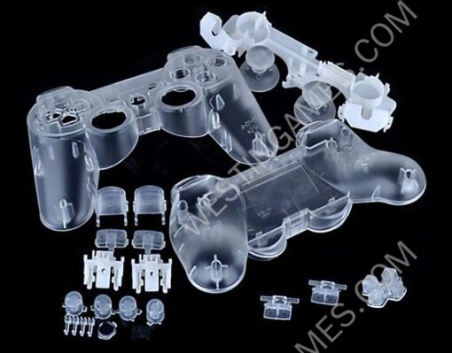 Replacement Complete Wireless Controller Housing Shell Case for PS3 - Crystal Clear (NEUTRAL)