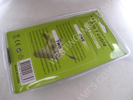 2in1 Dedicated Charging and Connecting Cable for XBOX360 Wireless Controller - Black - Image 2