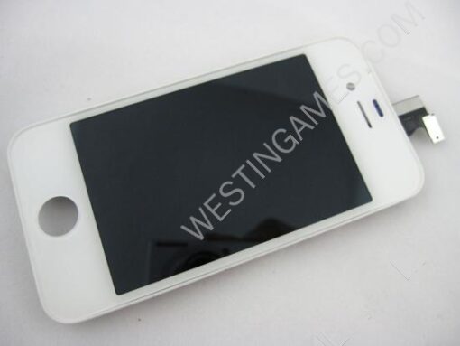 LCD Screen Display with Touch Screen + Stand Full Assembly for Apple iPhone 4S - White