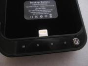 2200mAh External Backup Battery Power Pack w/ Leather Case for iPhone 5 / 5S - Black/White 04