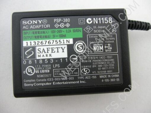 Original 5V AC Adapter Charger with Power Cable for SONY PSP & PSP Slim/3000 - US Plug - Image 3