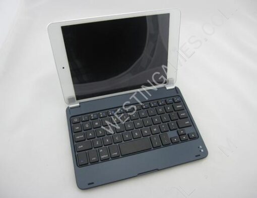 New Ultrabook Style Wireless Bluetooth Keyboard Stand For iPad Mini - Dark Blue - Image 3