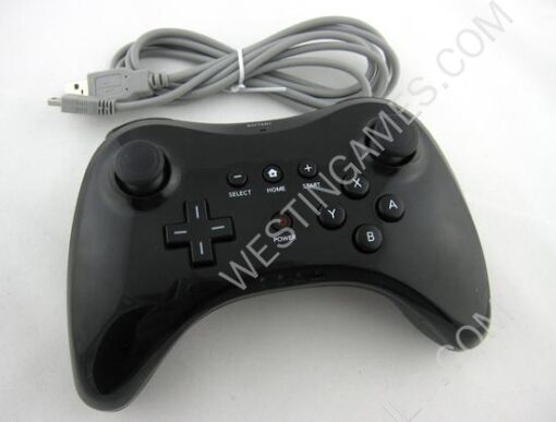 WII U Pro Controller w/ USB Charging Cable for Nintendo WII U - Black (NEUTRAL) - Image 2