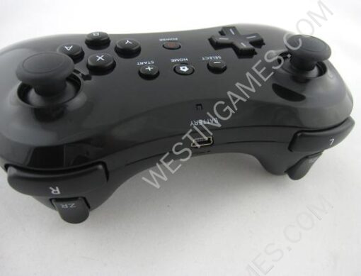 WII U Pro Controller w/ USB Charging Cable for Nintendo WII U - Black (NEUTRAL) - Image 3