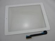 Front Touch Screen Glass with Home Button Digitizer Assembly for iPad 3 - White (Original)