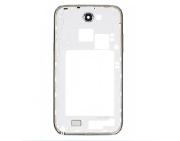 Original Middle Cover with Side Keys for Samsung Galaxy Note II N7100 - White