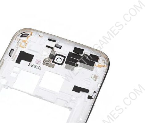 Original Middle Cover with Side Keys for Samsung Galaxy Note II N7100 - White - Image 2
