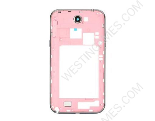 Middle Cover with Side Keys for Samsung Galaxy Note II N7100 - Pink