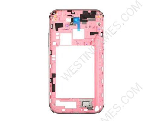 Middle Cover with Side Keys for Samsung Galaxy Note II N7100 - Pink - Image 2