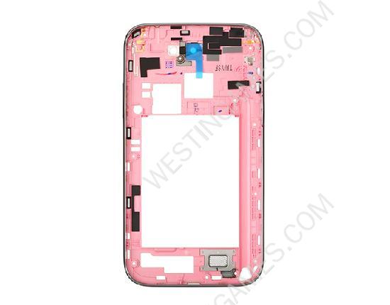 Middle Cover with Side Keys for Samsung Galaxy Note II N7100 - Pink - Image 2
