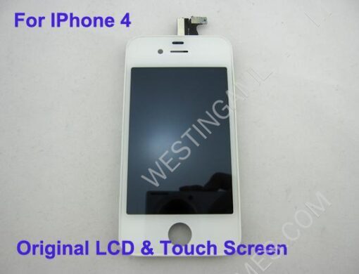 Original LCD Screen And Touch Screen Digitizer Glass Assembly for Apple iPhone 4S - White (A Grade)