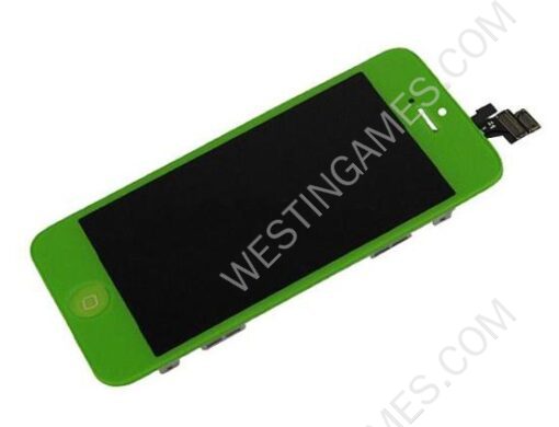 Full LCD Screen Display + Touch Screen Digitizer Assembly w/ Home Button for iPhone 5 - Green