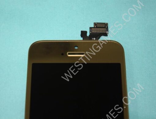 Front Mirror LCD Display + Touch Screen Digitizer Assembly w/ Home Button for iPhone 5 - Gold - Image 2