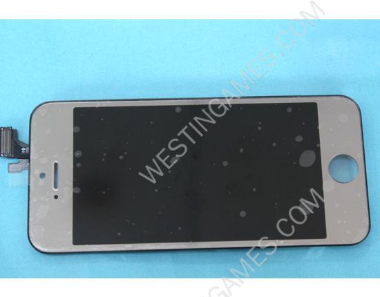 Front Mirror LCD Display + Touch Screen Digitizer Assembly w/ Home Button for iPhone 5 - Silver