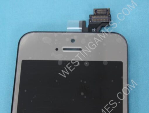 Front Mirror LCD Display + Touch Screen Digitizer Assembly w/ Home Button for iPhone 5 - Silver - Image 2
