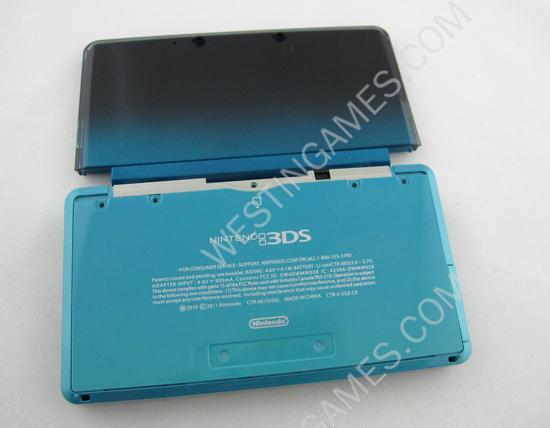 Replacement Full Housing Shell Case with Buttons and Screws for Nintendo 3DS - Aqua Blue