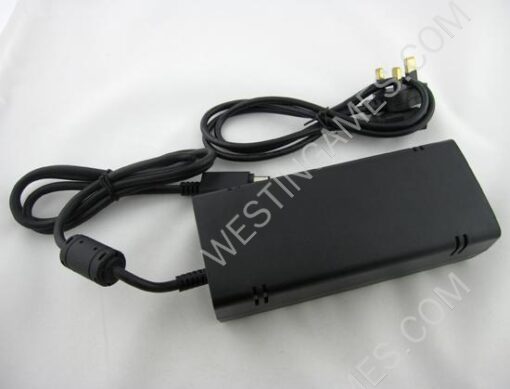 Designer's Black Power Brick Supply Ac Adapter 135W for Microsoft XBOX 360 Slim (UK Plug)