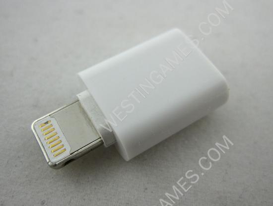 Micro USB to Lightning and Charge Data Adaptor Converter For iPhone 5 /5C /5S - White - Image 2