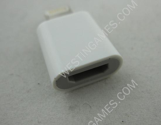 Micro USB to Lightning and Charge Data Adaptor Converter For iPhone 5 /5C /5S - White - Image 3