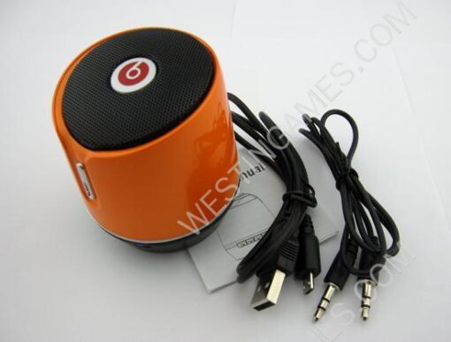 S05B Wireless Bluetooth 3.0 Mini Bluetooth HD Speaker Suppot Micro SD for Beats by Dr Dre - Orange - Image 2