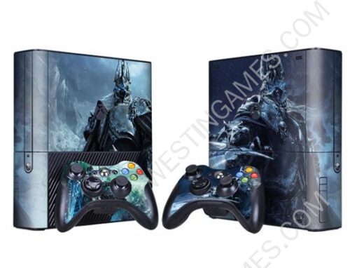Crystal Epoxy skin Sticker Colourful for XBOX 360 E Console w/ 2 Controller Skin - 271 Themes