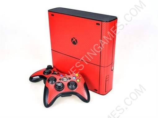 Complete Carbon Fiber Skin Sticker for XBOX360 E Console & Controller - 4 Colors - Image 5