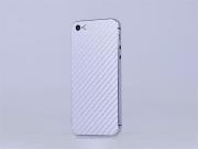 Carbon Fiber Skin Sticker for Apple iPhone 5S - Black/Silver/White 02