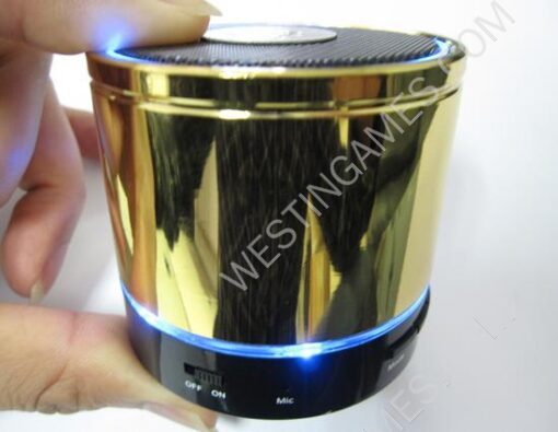 S08 Mini Bluetooth HD Speaker with LED Light for Beats by Dr Dre Beatbox - Gold - Image 5