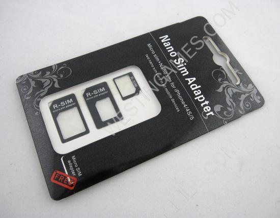 Micro Sim + Nano Sim Card Adapter for iPhone 4/4s/5