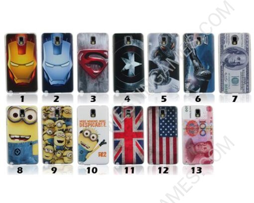 Relief Pattern Thin Protecting Cover Case For Samsung Galaxy Note III 3 - 13 Themes