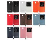 Leather Flip Smart View Battery Case Half Display Window for Samsung Galaxy Note 3 N9000 - 8 Colors