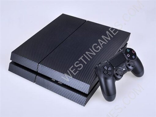 Complete Carbon Fiber Skin Sticker for PS4 Playstation 4 System and Controller - 4 Colors
